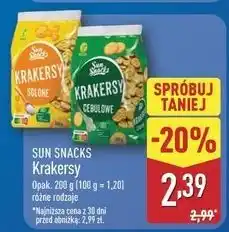 ALDI Krakersy cebulowe Sun Snacks oferta