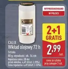 ALDI Wkład olejowy do znicza 72 h 215 g Calix oferta