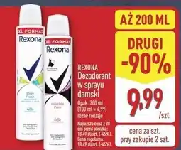 ALDI Dezodorant pure Rexona Invisible oferta