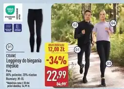 ALDI Legginsy do biegania męskie m-xl Crane oferta