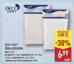 ALDI Folia ochronna 4 m x 7.5 Deco Craft oferta