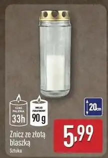 ALDI Znicz ze złotą blaszką oferta