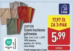ALDI Ścierki kuchenne gofrowane 40 x 60 cm Crofton oferta