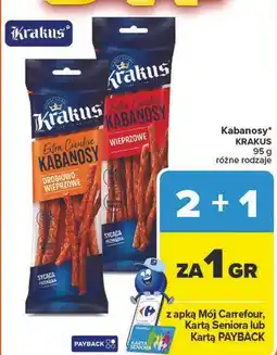 Carrefour Kabanosy wieprzowe Krakus Animex oferta