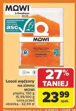 Carrefour Łosoś norweski wędzony w plastrach Mowi oferta