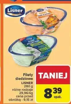 Carrefour Filety śledziowe w sosie śmietanowym z kurkami Lisner Smak Sezonu oferta