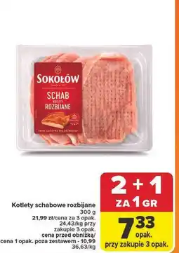 Carrefour Schab kotlety rozbijane Sokołów oferta
