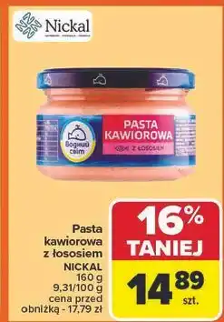 Carrefour Pasta z kawiorem łosoś Nickal oferta