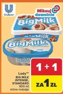 Carrefour Lody super śmietanka intense Algida Big Milk oferta