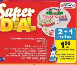 Carrefour Twarożek domowy z rzodkiewką Piątnica oferta