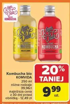 Carrefour Kombucha czerwone owoce Komvida oferta