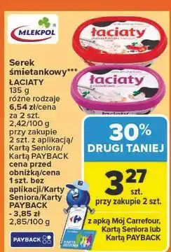 Carrefour Serek śmietankowy z czosnkiem Łaciaty oferta