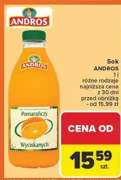 Carrefour Sok pomarańczowy Andros oferta