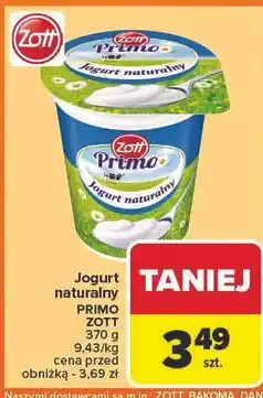 Carrefour Jogurt naturalny Zott Primo oferta
