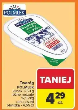 Carrefour Twaróg chudy Polmlek oferta