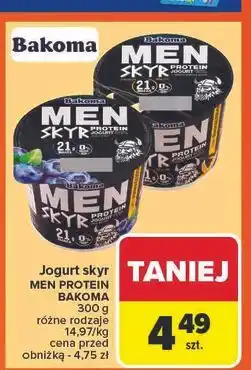 Carrefour Jogurt waniliowy Bakoma Men Skyr Protein oferta