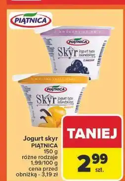 Carrefour Jogurt typu islandzkiego z jagodami Piątnica Skyr oferta