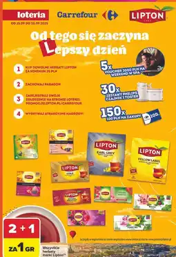 Carrefour Herbata z nutą truskawki i maliny Lipton Green Tea oferta
