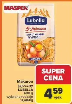 Carrefour Makaron 5-jajeczny jaja z wolnego wybiegu wstążki Lubella oferta