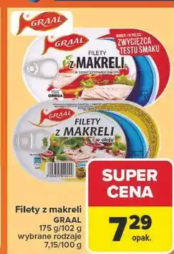Carrefour Filety z makreli w oleju Graal oferta