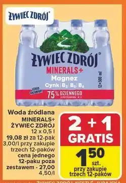 Carrefour Woda lekko gazowana Żywiec Zdrój Minerals+ oferta