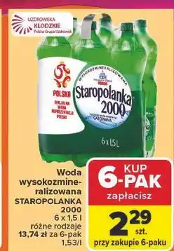 Carrefour Woda gazowana Staropolanka 2000 oferta