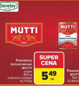 Carrefour Pomidory drobno krojone polpa Mutti oferta