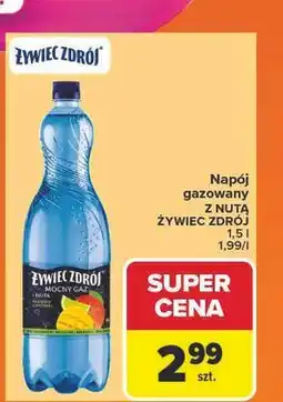 Carrefour Woda mocny gaz mango i limonka Żywiec Zdrój Z Nutą oferta