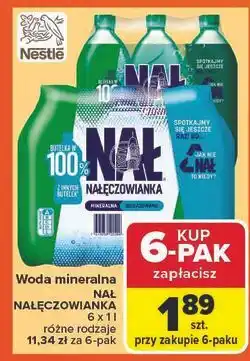 Carrefour Woda gazowana Nałęczowianka oferta