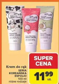 Carrefour Krem do rąk regenerujący z ekstraktem ze śluzu ślimaka Esfolio oferta