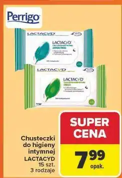 Carrefour Chusteczki do higieny intymnej Lactacyd Antibacterial oferta