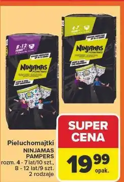 Carrefour Pieluchomajtki 8-12 lat Ninjamas oferta