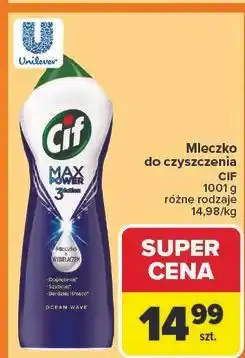 Carrefour Mleczko do czyszczenia ocean wave Cif Max Power 3 Action oferta