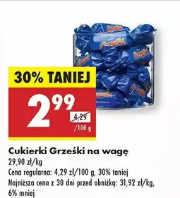 Biedronka Cukierki Grześki na wagę oferta
