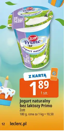 E.Leclerc Jogurt bez laktozy Zott oferta