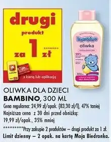 Biedronka Oliwka dla dzieci Bambino 300ML oferta