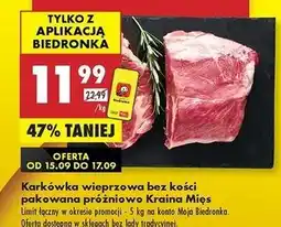 Biedronka Karkówka wieprzowa bez kości Kraina Mięs oferta