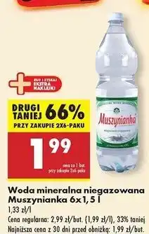 Biedronka Woda niegazowana Muszynianka oferta