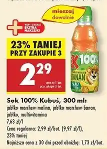 Biedronka Sok multiwitamina Kubuś 100% oferta