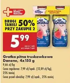 Biedronka Napój mleczny truskawkowy Danone Gratka oferta
