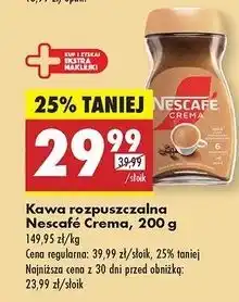Biedronka Kawa Nescafe Crema oferta