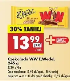 Biedronka Czekolada mleczna z wafelkami peanut butter E. Wedel Ww oferta