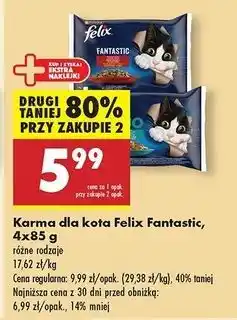 Biedronka Karma dla kotów smaki rybne w galaretce Purina Felix Duo oferta