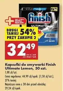 Biedronka Tabletki do zmywarek lemon Finish Quantum Ultimate oferta