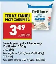 Biedronka Serek puszysty śmietankowy Delikate oferta