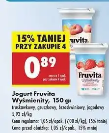 Biedronka Jogurt jagoda Fruvita Wyśmienity oferta