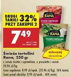 Biedronka Tortellini z prosciutto i serem Giovanni Rana oferta