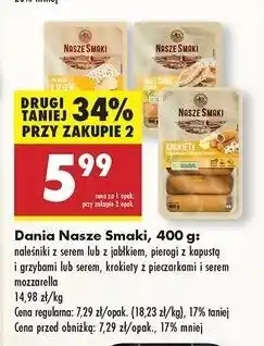 Biedronka Krokiety z pieczarkami i serem mozzarella Nasze Smaki oferta