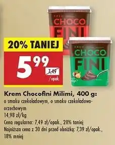 Biedronka Krem czekoladowo-orzechowy Milimi Chocofini oferta