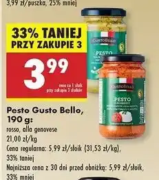 Biedronka Pesto z bazylii Gustobello oferta